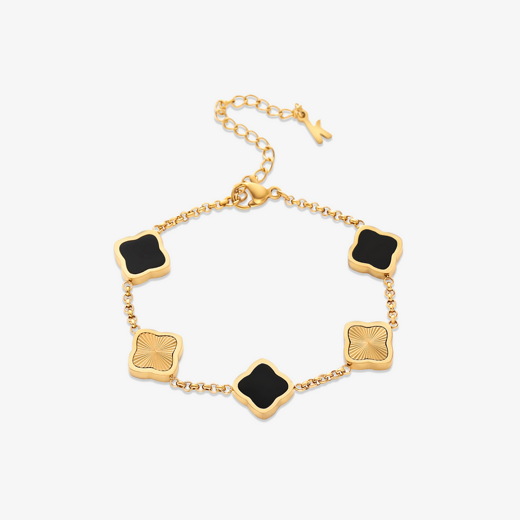 Celine Clover Bracelet - White