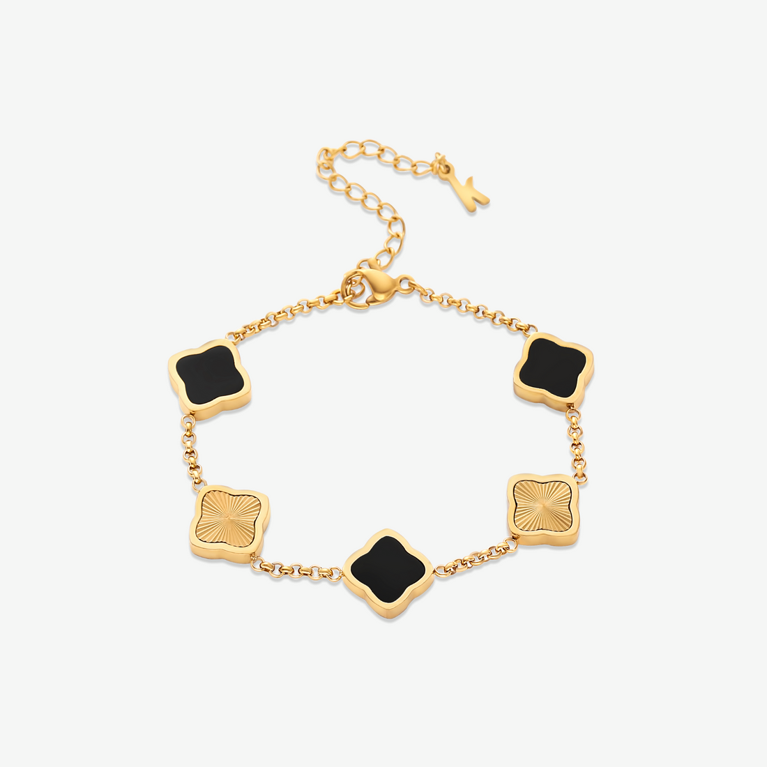 Celine Clover Bracelet - White